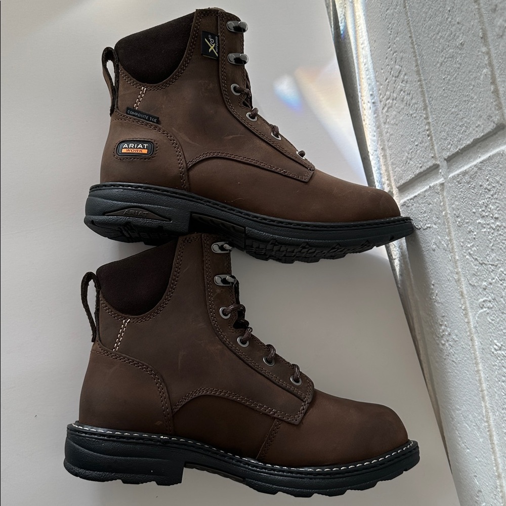 Ariat Dark Brown Women’s Work Composite Toe Boots Size 8